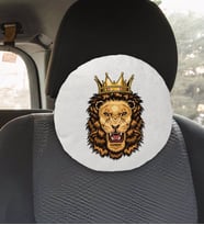 BK Gift Aslan Tasarımlı Yuvarlak Araç Koltuk Yastığı-1