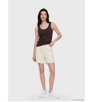 LCW Comfort Bej Beli Lastikli Soft Touch Kadın Şort