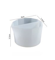 SİLİKON KAP TAŞ TOZU HARCI DÖKÜM İTHAL KÜÇÜK BOY İKİ BÖLMELİ EPOKSİ SANATI DÖKÜM KABI HB50-0127 (Beyaz)