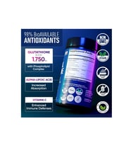 Alpha Flow Liposomal Glutathione 120 Capsul Glutathione Liposomal with VIT  C + Phospholipid Antioxidant Complex