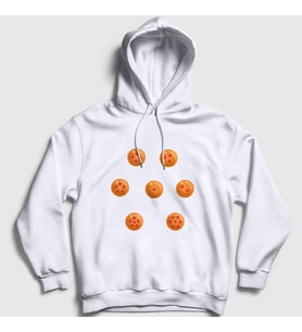 Presmono Unisex Beyaz Seven Anime Dragon Ball Kapüşonlu Sweatshirt 237067tt