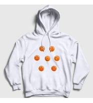 Presmono Unisex Beyaz Seven Anime Dragon Ball Kapüşonlu Sweatshirt 237067tt