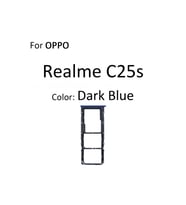 Realme C25S Sim Yuvası Sim Kart Tepsisi Sim Çekmecesi Mavi Renk