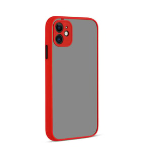 Uyumlu Model Apple iPhone 11 Kılıf Kamera Korumalı Mat Kapak (Kırmızı)