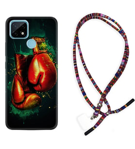 Realme C11 C21 C21Y C25Y C11 2021 Kılıf Boyun Asklı Rasta Silikon Boks Eldiveni 1763