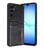 Newface Samsung Galaxy A17 5G Sara Kartvizitli Deri Kılıf - Siyah