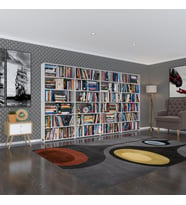 Kenzlife kitaplık süper ga byz 180*320*19 6 katlı 4 bölme çift bölme opsiyonlu ofis mutfak banyo dolabı arkalıksız