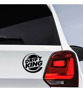 Drift King Burger Logo Sticker - Oto Araba Etiket, Aksesuar, ModifiyeTuning