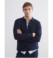 LCW Vision Lacivert Polo Yaka Erkek Triko Kazak