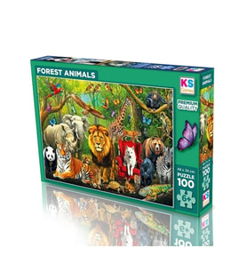 Mulvxurg  Urg02 31504 Forest Animals 100 Parça Puzzle (Mulvix)