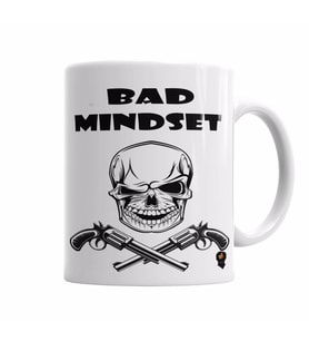 BAD MINDSET Kupa Bardak Porselen
