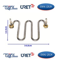 Tuğra-Üret-İdeal Semaver Çay Kazanı Makinası Rezistansı 1500 Watt (Metal)