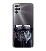 PrintiFy General Mobile GM 21 Pro ile Uyumlu Köpek 3 Kamera Korumalı Şeffaf Kılıf
