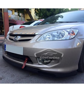 Honda Civic Vtec2 2001-2006 Uyumlu Üniversal Laguna Lip Esnek Ön Lip 2 Parça Tampon Karlık Ön Ek