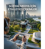 Katlanabilir Profesyonel Görünümlü Kamera Drone