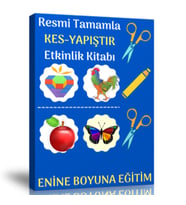 Okul Öncesi Resmi Tamamla KES Yapıştır Kitabı