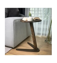 Furnirem Masif Çam Ahşap Z Sehpa  Kanepe Yanı Modern Sehpa  40X55 cm (Koyu Ceviz)