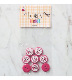 Crafts 8 Li Fuşya Düğme - 587