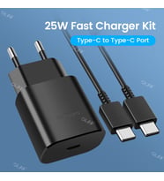 Samsung EP-TA800nBEGWW Şarj Aleti, USB Type A (25W), Hızlı Şarj Teknolojisi, Siyah - Type C Kablo Dahil TÜRKİYE GARANTİLİ