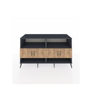 Kronos Konsol 4 Raflı 4 Kapaklı 176x59x99 Antrasit-Çam/Antrasit