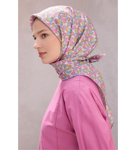 Belli % 100 Twill İpek Eşarp 4204D 80