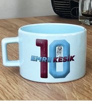 Kişiye Özel Bordo Lacivert Hediye Pastel Fincan Taraftar (Mavi)