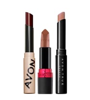Avon Plum Tinted Balm ve Ultra Beauty Cappucino, Marvellous Mocha Ruj Paketi (Çok Renkli)