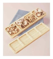BAMBOO 4 BÖLMELİ DİKDÖRTGEN SUNUMLUK 34*10*1.5CM
