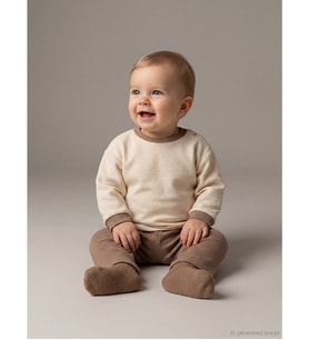 LCW baby Ekru Erkek Bebek Pantolon Ve Tişört