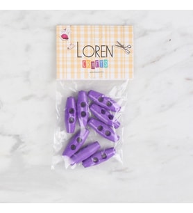 Loren Crafts 8 li mor çoban düğme - 108