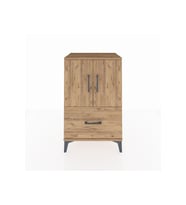 Hyperion Komodin 2 Raflı Tek Çekmeceli 2 Kapaklı 60x44x96 Çam-Çam