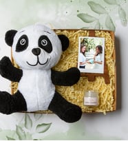 Kişiye Özel Hediye Seti- Peluş Panda- Kişiye Özel Polaroid Fotoğraf- Ahşap Şövale- Mini Cam Mum