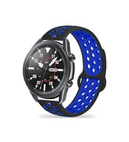 Samsung Galaxy Watch 46mm Uyumlu 22mm Kordon Silikon Esnek Yumuşak Delikli Spor KRD-02 Kayış