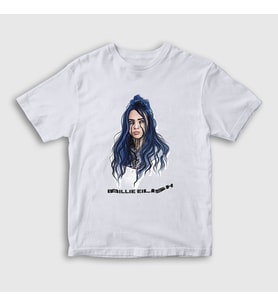 Presmono Unisex Çocuk Beyaz PO Billie Eilish T-Shirt 154731tt (Beyaz)