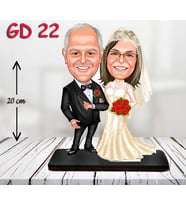 Kişiye Özel Ahşap Biblo - Gelin Damat Biblo 3 ( 3D Biblo )