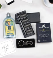 Mıknatıslı Tornavida Seti & Gümüş Renk Anahtarlık & Alerya Premium Filtre Kahve & Eyüp Sabri Tuncer Tıraş Kolonyası Hediye Seti