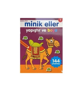Minik Eller Yapıştır ve Boya Bordo Kitap 0-6 Yaş Yayınları