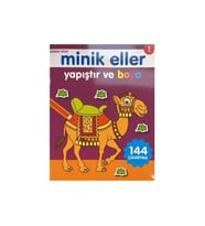 Minik Eller Yapıştır ve Boya Bordo Kitap 0-6 Yaş Yayınları