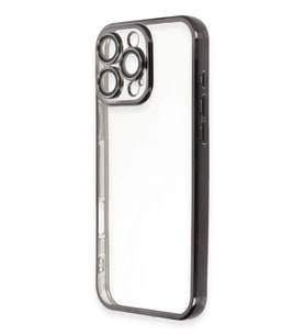 Newface Apple iPhone 16 Pro Max Kılıf Razer Lensli Silikon - Siyah