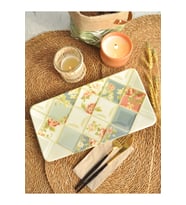 Dekor Dijital Baskı Kayık Servis Tabağı 17x33 cm