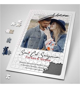 Seni Çok Seviyorum 240 Parça Kişiye Özel Puzzle