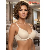 Le Jardin Premium Kadın Büyük Beden Soft Boş Cup Balenli Desteksiz Kutulu Tek Sütyen