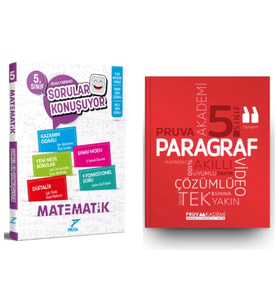PRUVA AKADEMİ YAYINLARI 5.SINIF+MATEMATİK SORULAR KONUŞUYOR+PARAGRAF SORU BANKASI