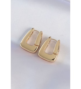 Pirinç Gold Renk Kalın Küpe TJ-BKP8978