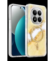 Onegif Redmi Note 15 Pro 5G Lotus Simli Magsafe Kapak - Gümüş