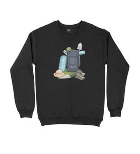 Kamp Malzemeleri Siyah Sweatshirt