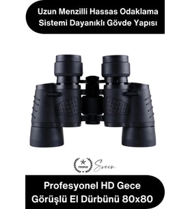 #Dürbün Profesyonel HD Gece Görüşlü El Dürbünü 80x80 Uzun Menzilli Avcılık Kamp Doğa Kuş Gözlem Tele