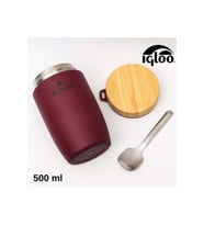 Igloo Bamboo Food Jar 500ml Yemek Termosu Matara (Kırmızı)