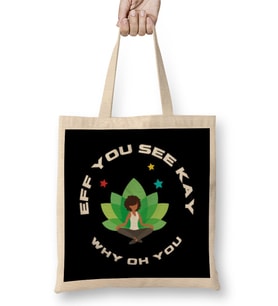 Eff You See Kay Why Oh You YOGA LOVER Bez Çanta Uzun Saplı