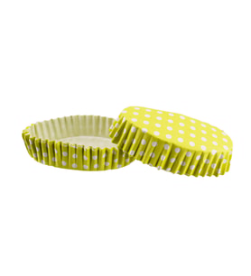 Cupcake Kalıbı Pet Kapsül Oval Model Kek Kalıbı (100 Adet) F11  Puantiyeli  Sarı